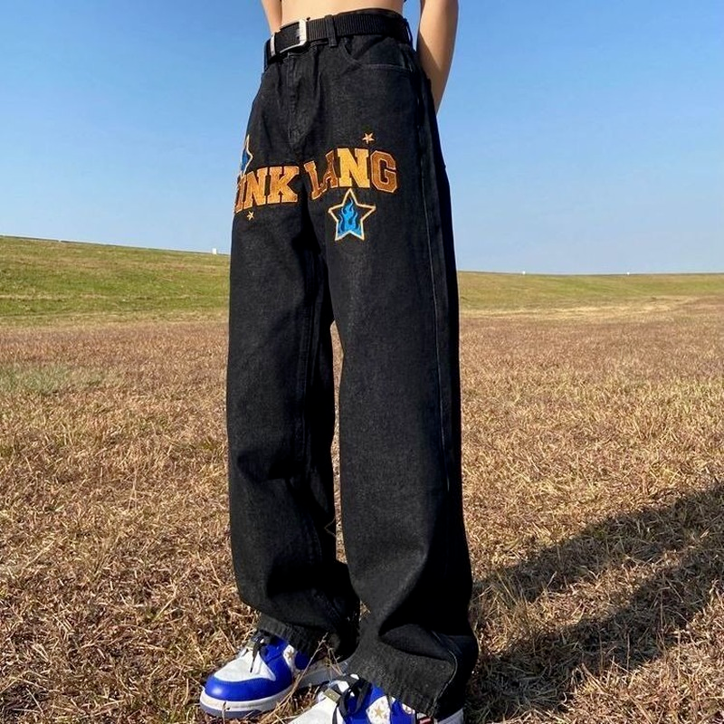 Urban Retro Wide-Leg Jeans for Men